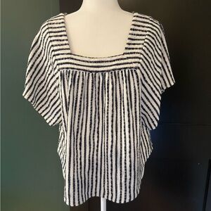 Madewell Striped Navy and White Women's Top